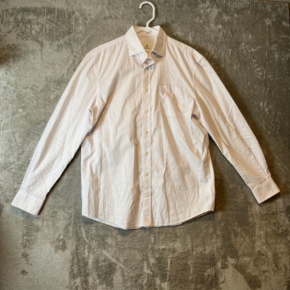 Johnnie-O Hangin’ Out Button Down Casual Sport‎ Shirt Size Medium Red Blue